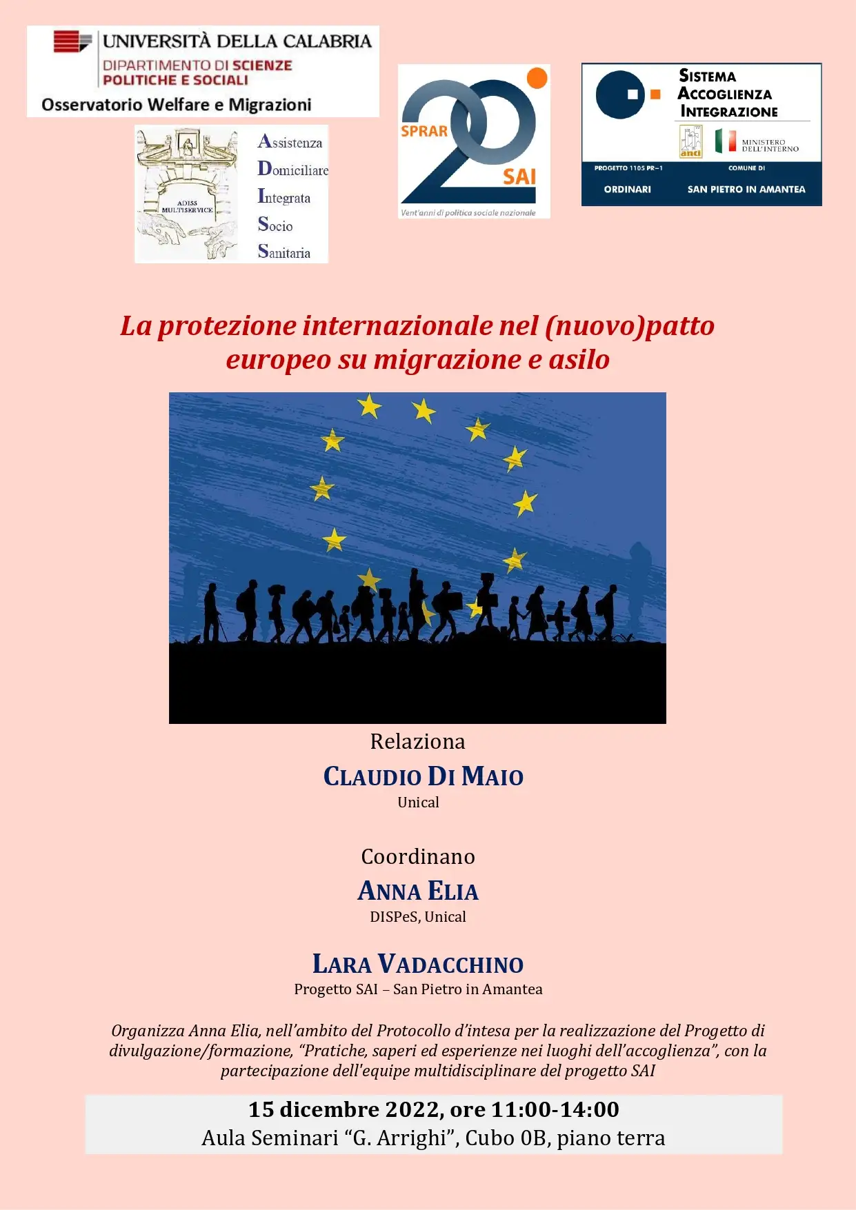 Seminario formativo
“La protezione internazionale nel (nuovo) patto europeo su migrazione e asilo”