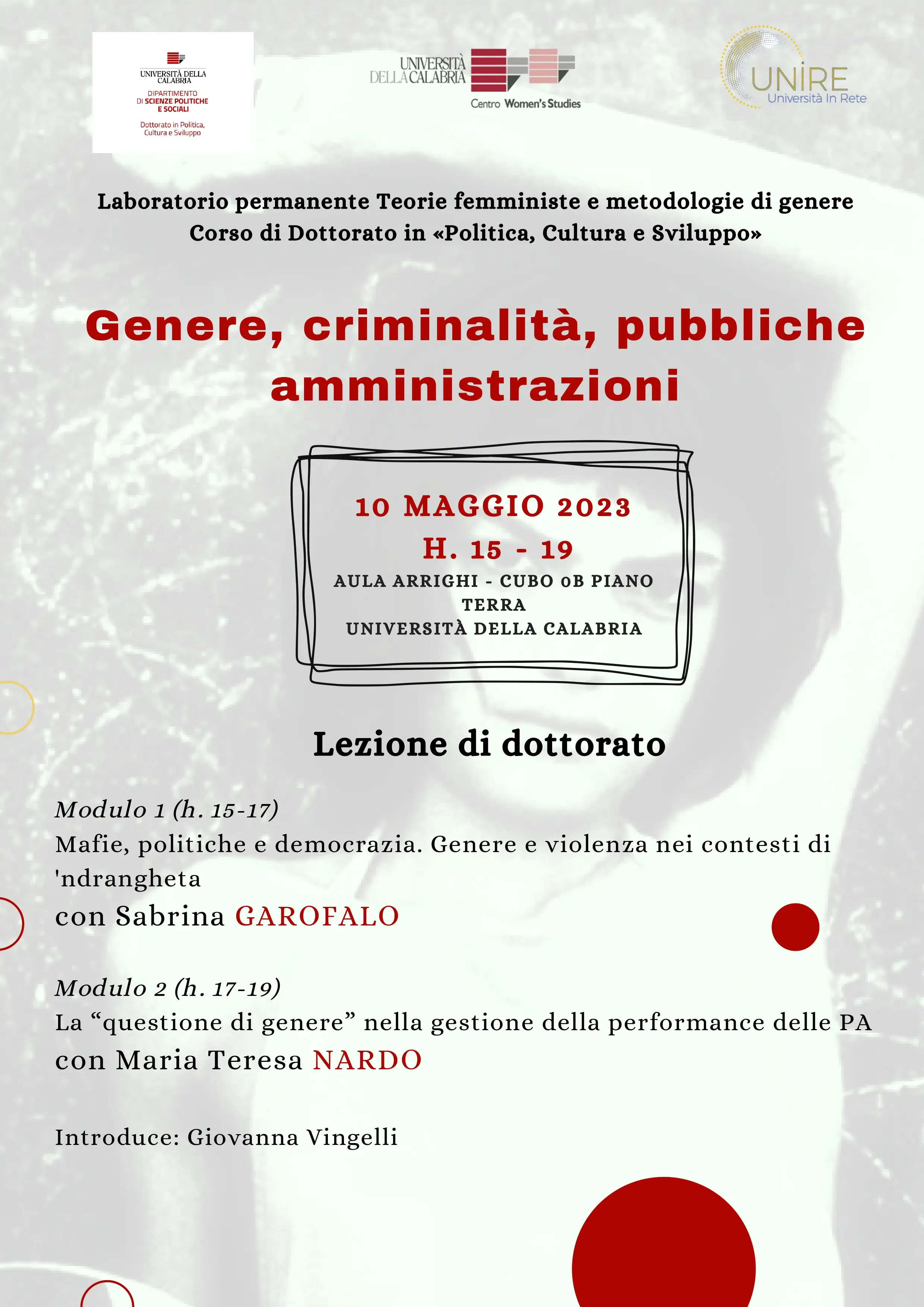 Genere, criminalità, pubbliche amministrazioni