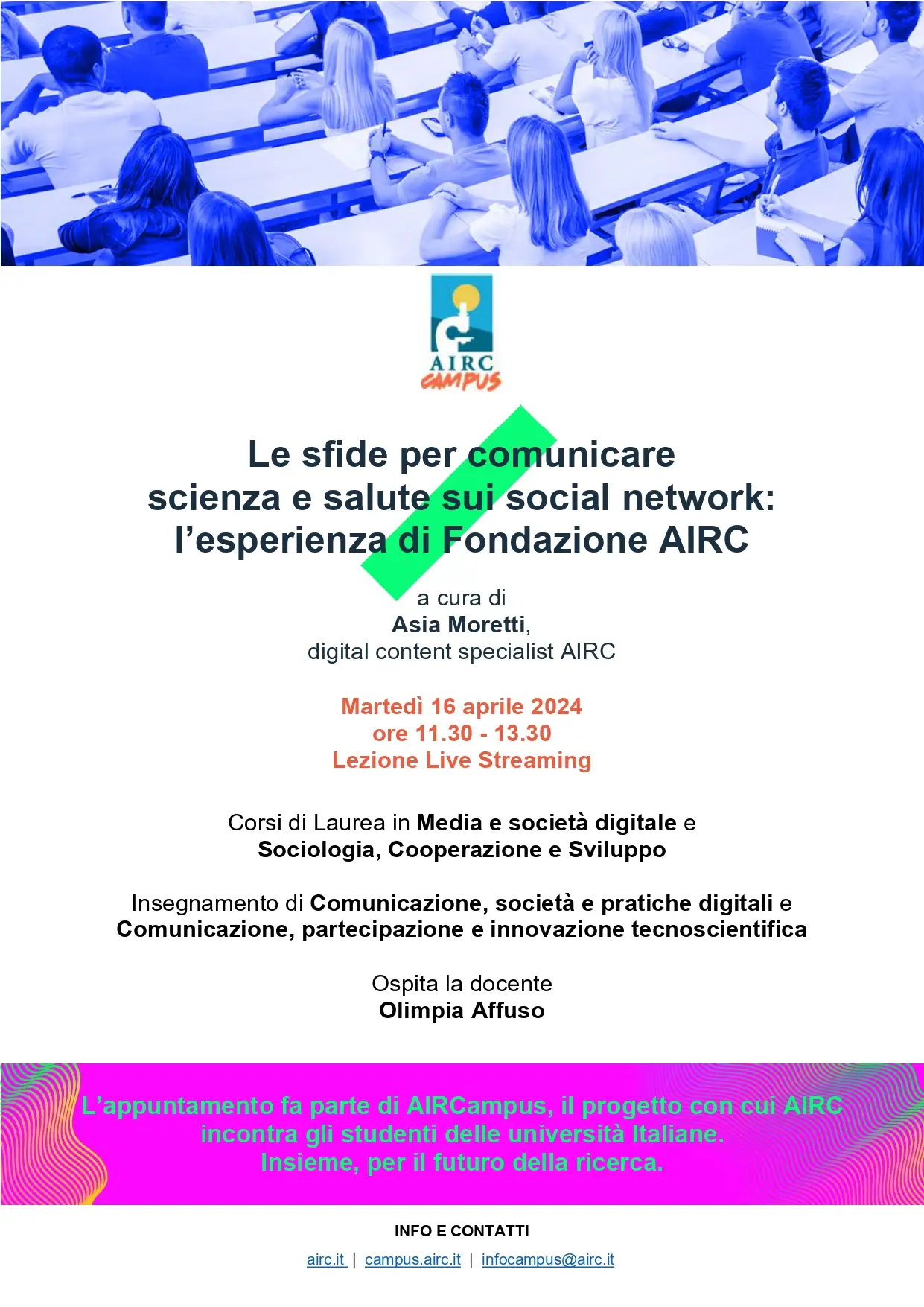 Le sfide per comunicare scienza e salute sui social network: l’esperienza di Fondazione AIRC