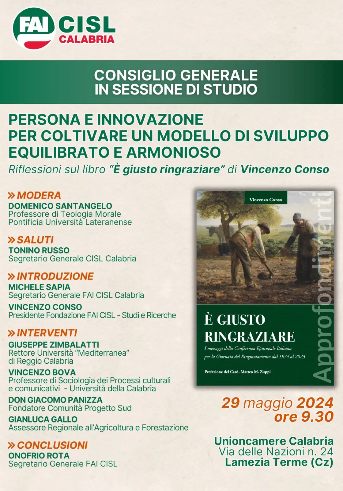 Persona e innovazione per coltivare un modello di sviluppo equilibrato e armonioso Persona e innovazione per coltivare un modello di sviluppo equilibrato e armonioso