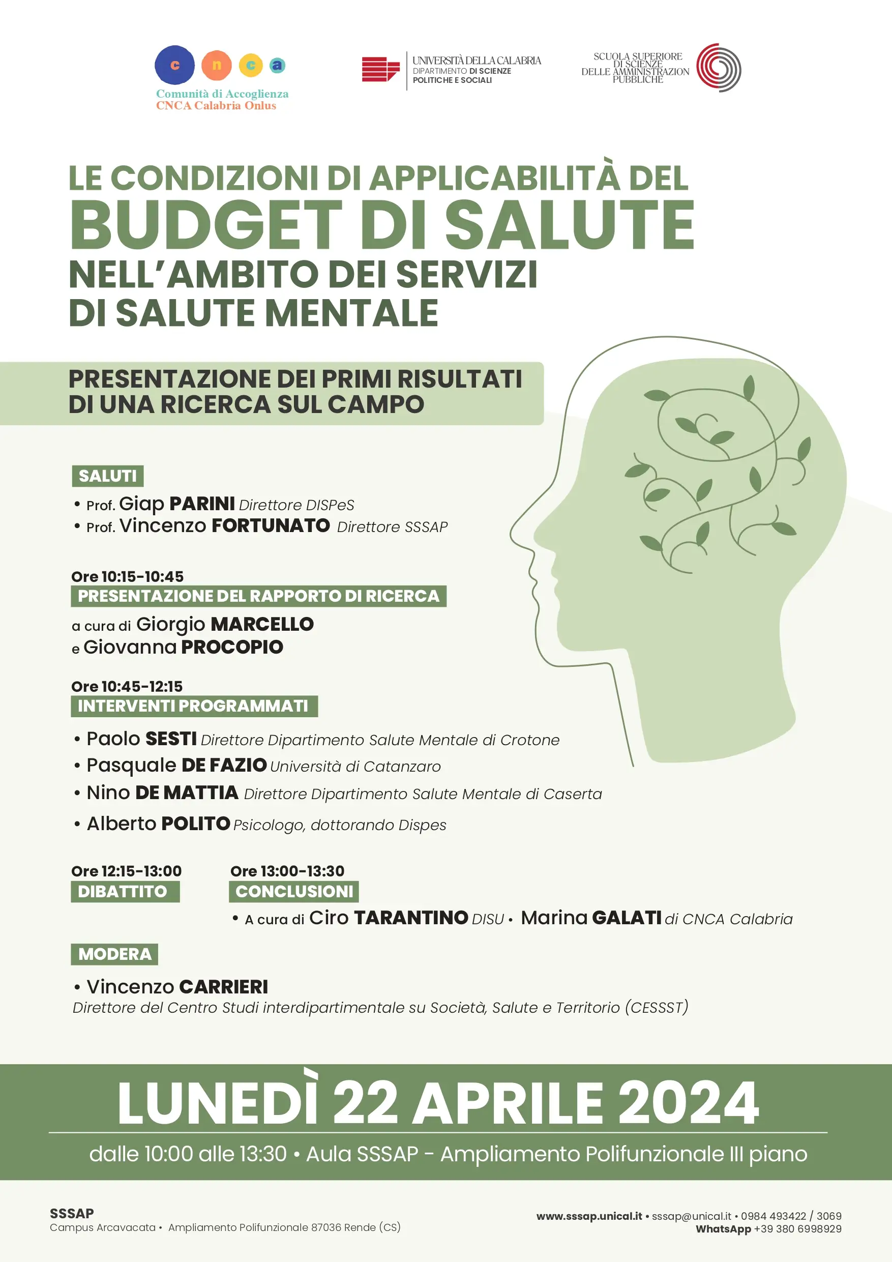 Le condizioni di applicabilità del Budget di salute nell’ambito dei servizi di salute mentale.