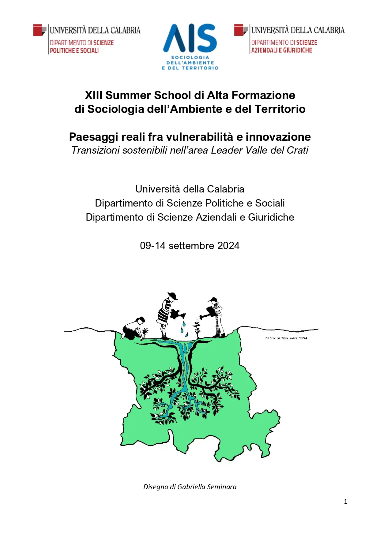 XIII Summer School di Alta Formazione di Sociologia dell’Ambiente e del Territorio