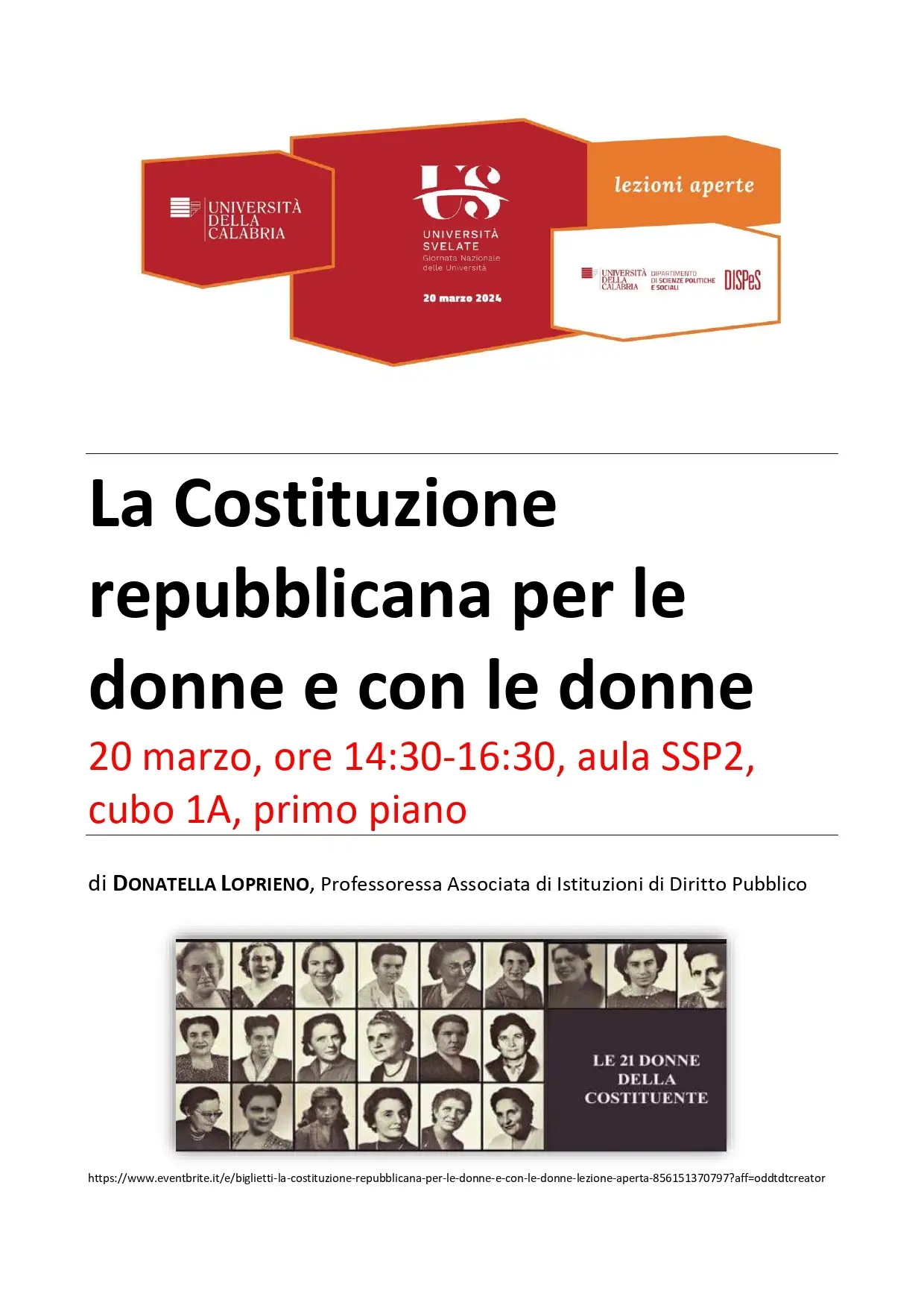 La Costituzione repubblicana per le donne e con le donne