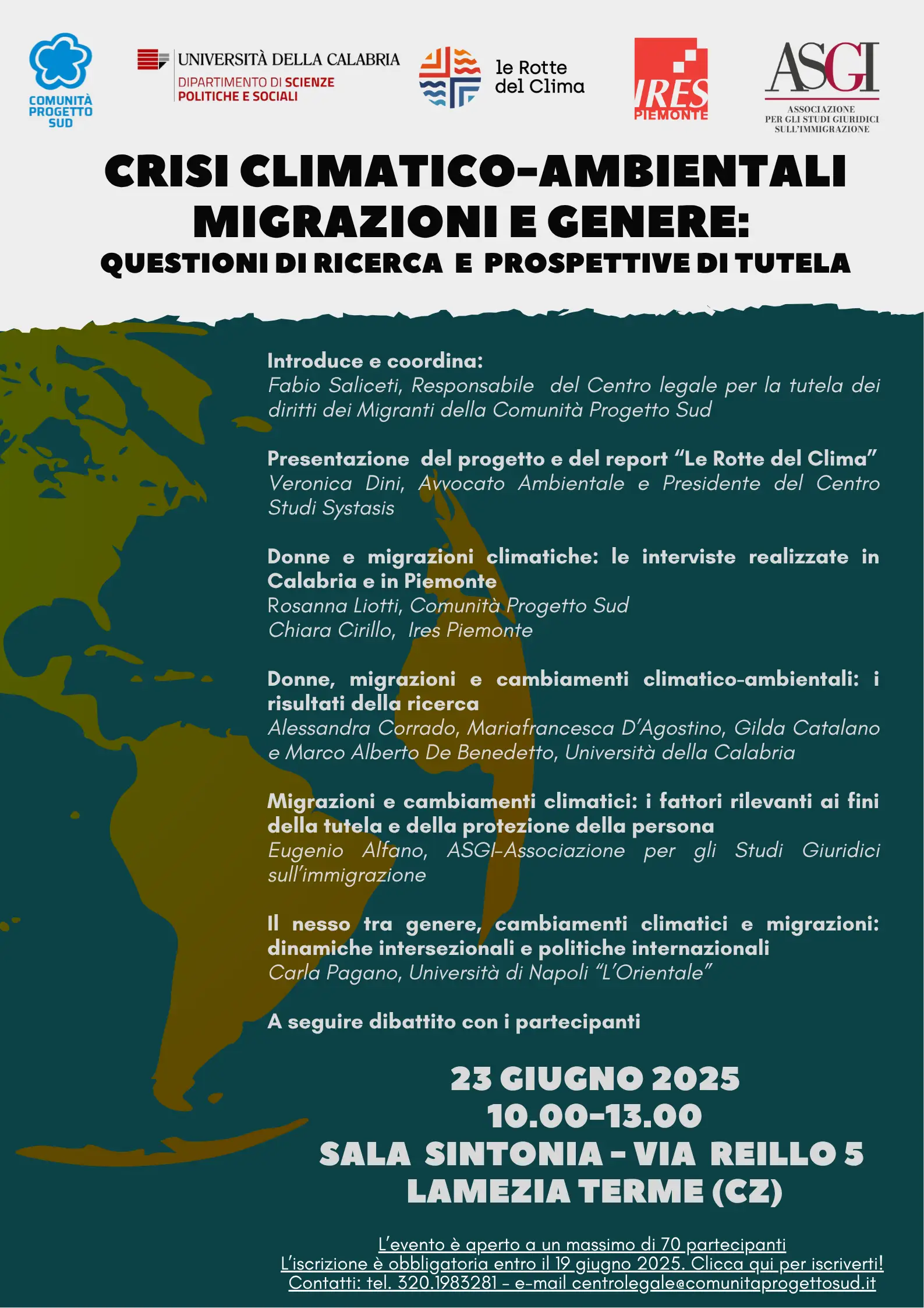 Crisi Climatico-ambientali, Migrazioni e Genere Crisi Climatico-ambientali, Migrazioni e Genere
