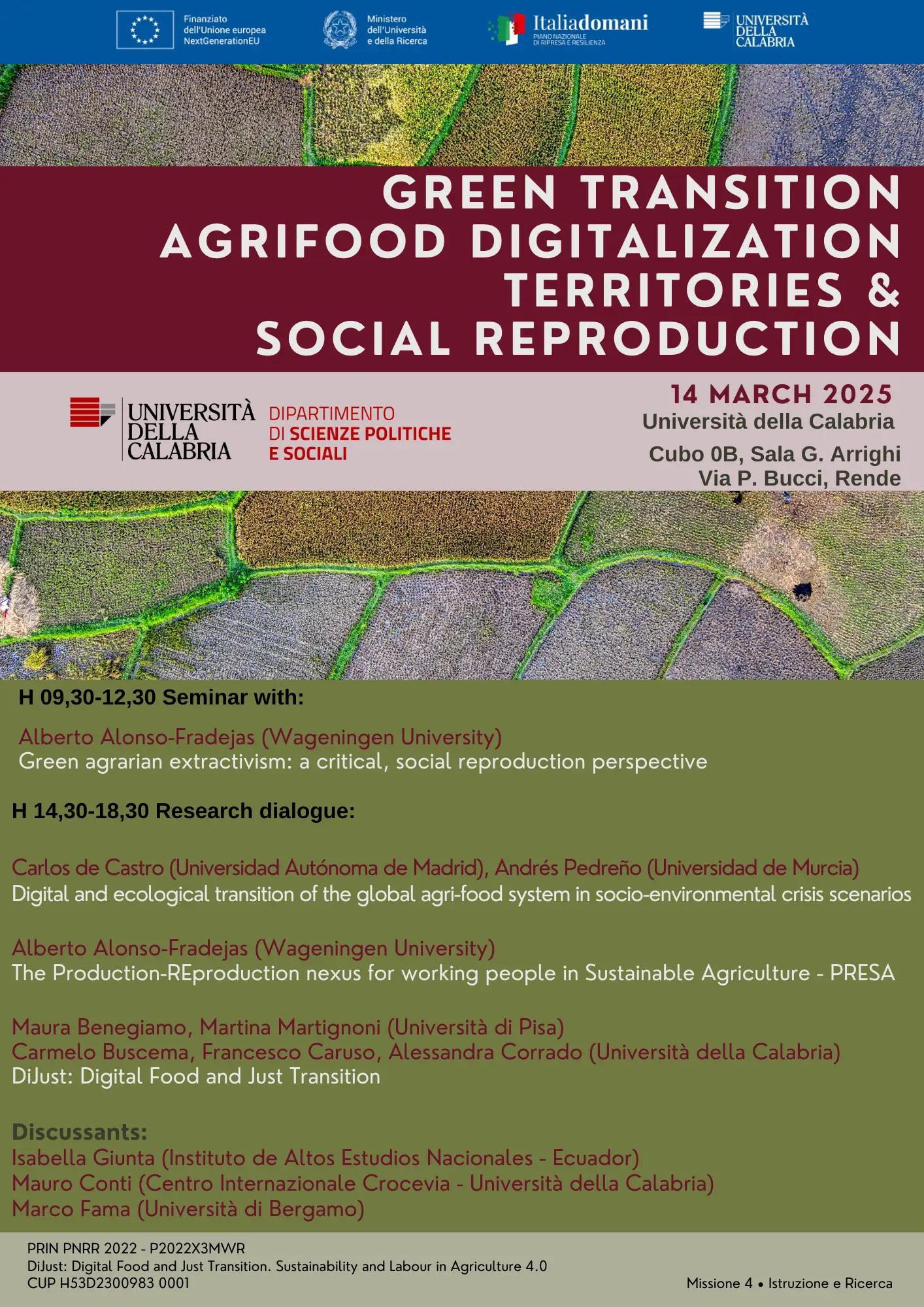 Green transition agrifood digitalization territories & social reproduction