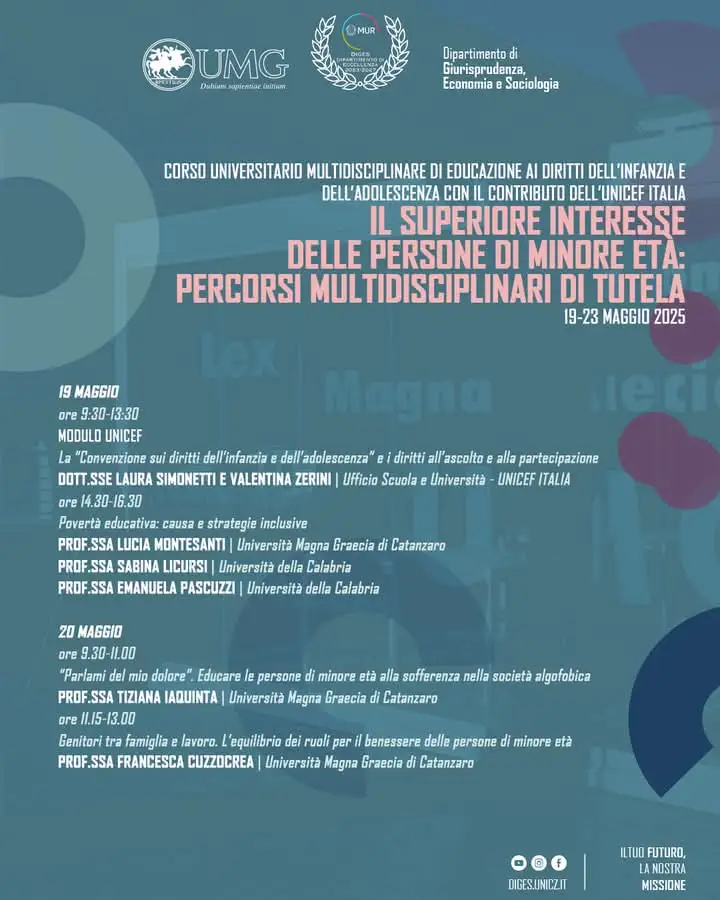 Il superiore interesse delle persone di minore età: percorsi multidisciplinari di tutela